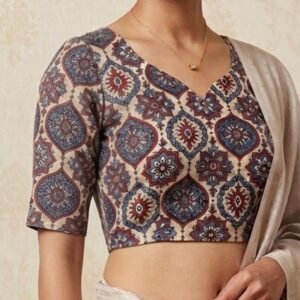 Ajarakh Printed Mashroo Blouse